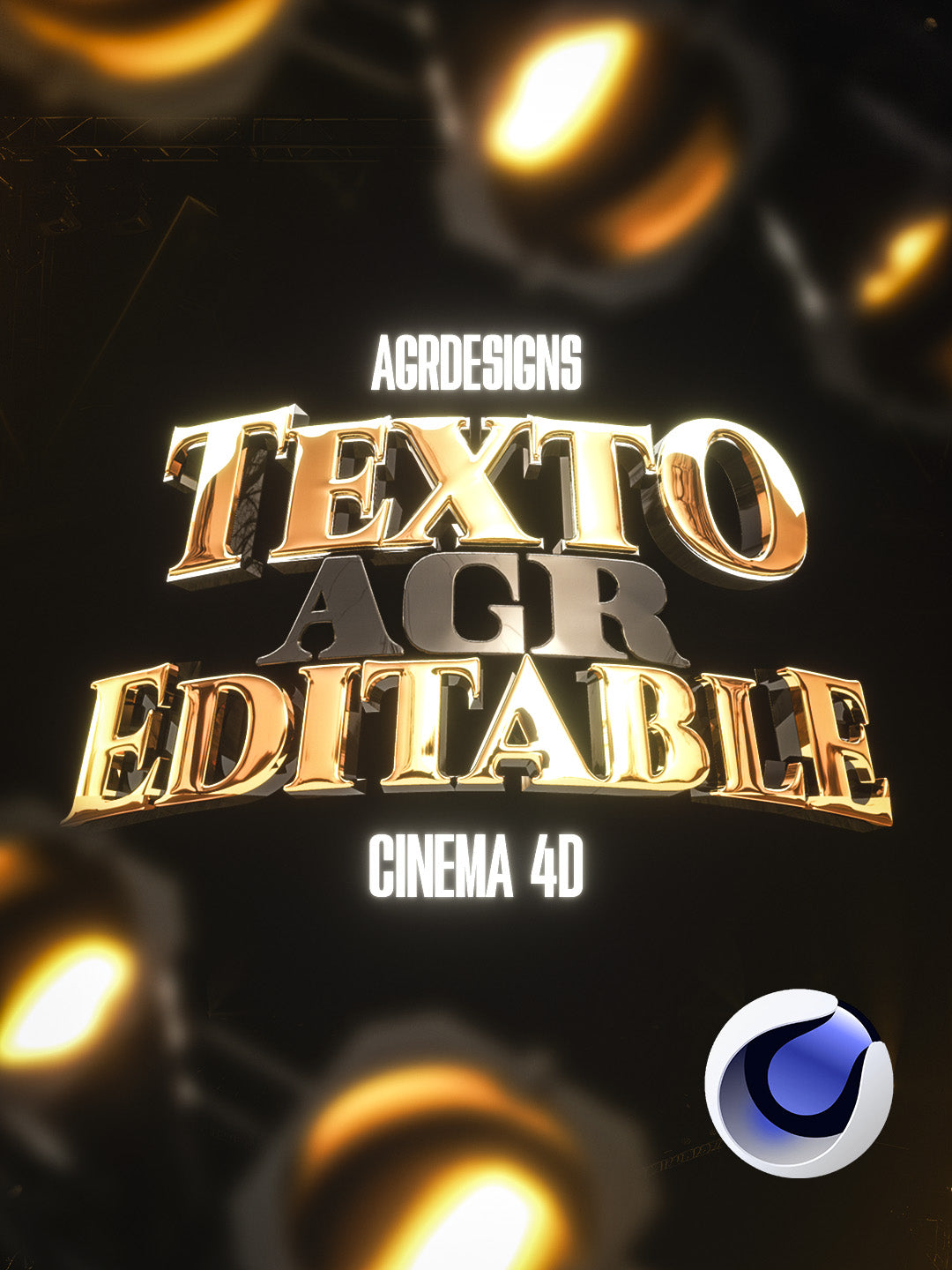 TEXTO EDITABLE CINEMA 4D - AGRDESIGNS2026